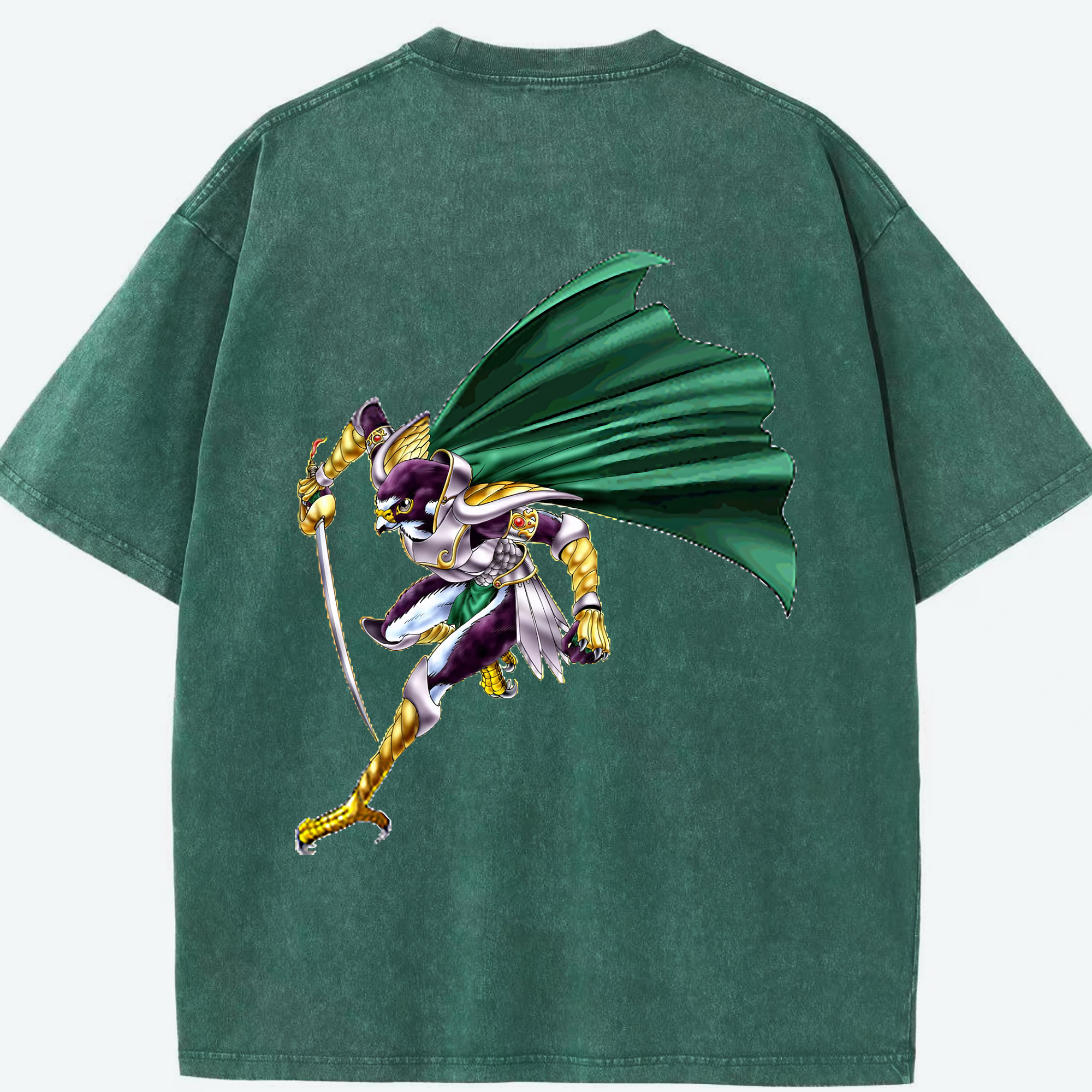 （画像用） 遊☆戯☆王 Yu-Gi-Oh! 綿100% ヴィンテージ風 半袖Tシャツ（背面プリント）